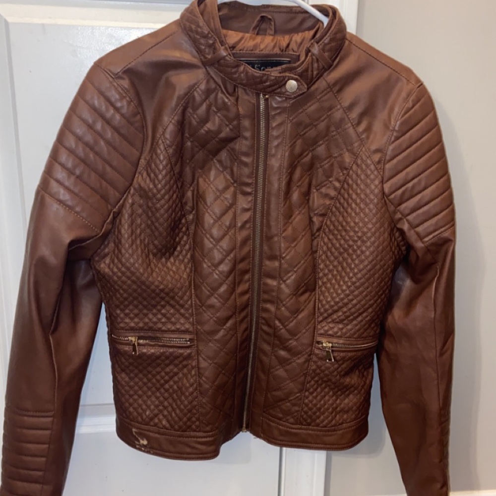 Gi Sono Faux Leather Jacket